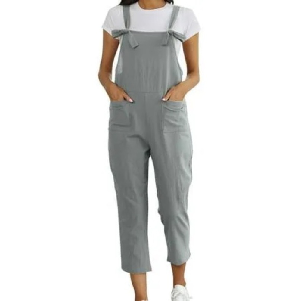Earthbound Sage green overalls size small boho comfy oversized Spring lounge